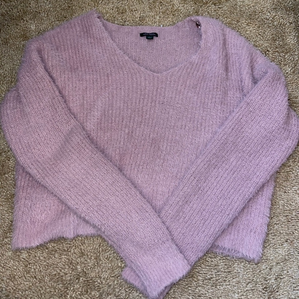 Wild fable fuzzy pink sweater